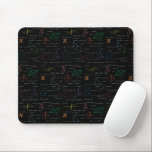 Colorful Mathematics Equations Math Formulas  Mouse Pad<br><div class="desc">A colorful mathematics equations and formulas pattern on a black background. An ideal design for math teachers,  mathematic enthusiasts,  scientists,  math students,  mathematics tutors,  arithmetic etc. A modern math pattern for back to school students and teachers etc.</div>