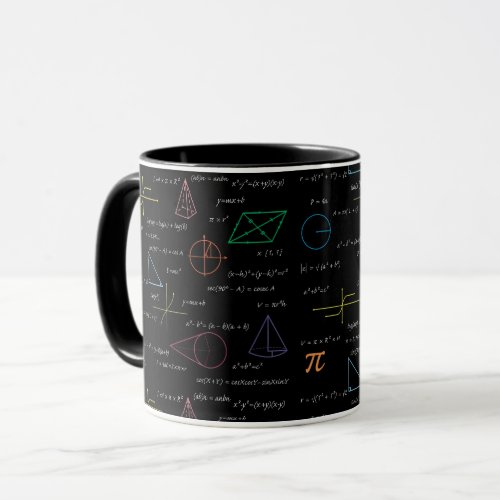 Colorful Mathematics Equations Math Formulas  Mug