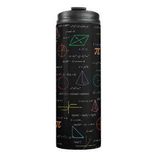 Colorful Mathematics Equations Math Formulas Thermal Tumbler