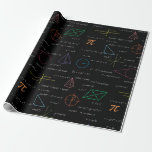 Colorful Mathematics Equations Math Formulas  Wrapping Paper<br><div class="desc">A colorful mathematics equations and formulas pattern on a black background. An ideal design for math teachers,  mathematic enthusiasts,  scientists,  math students,  mathematics tutors,  arithmetic etc. A modern math pattern for back to school students and teachers etc.</div>