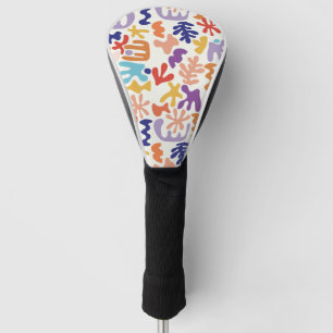 Colorful Matisse Pattern Abstract Botanical Shapes Golf Head Cover