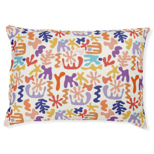 Colorful Matisse Pattern Abstract Botanical Shapes Pet Bed