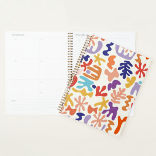 Colorful Matisse Pattern Abstract Botanical Shapes Planner