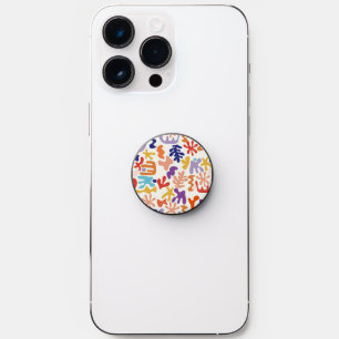 Colorful Matisse Pattern Abstract Botanical Shapes PopSocket