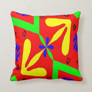 Colorful Matisse style shapes Throw Pillow
