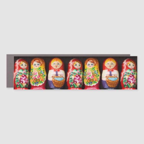 Colorful Matryoshka Dolls Car Magnet