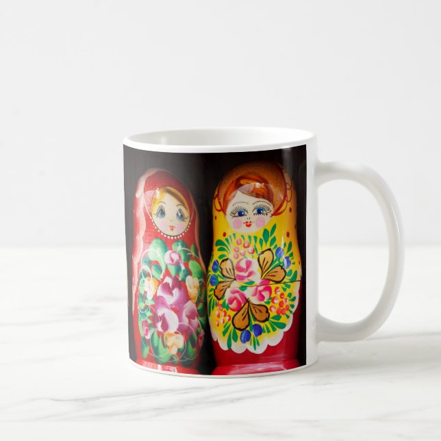 Colorful Matryoshka Dolls Coffee Mug (Right)