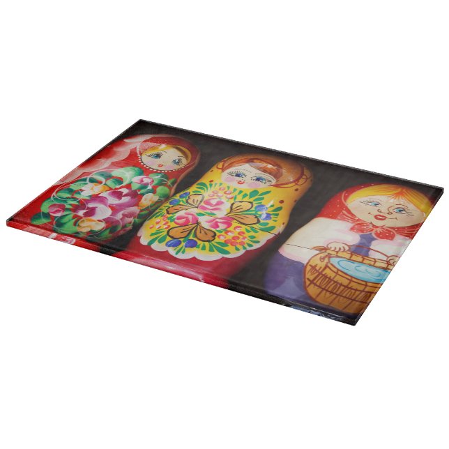Colorful Matryoshka Dolls Cutting Board (Corner)