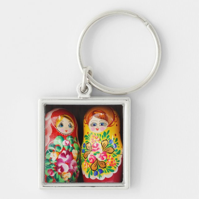 Colorful Matryoshka Dolls Keychain (Front)