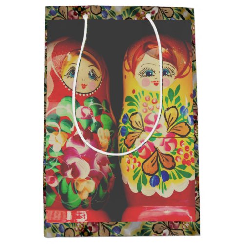 Colorful Matryoshka Dolls Large Gift Bag