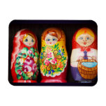 Colorful Matryoshka Dolls Magnet at Zazzle