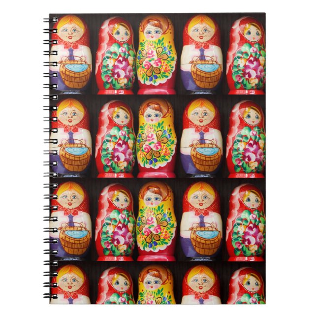 Colorful Matryoshka Dolls  Notebook (Front)
