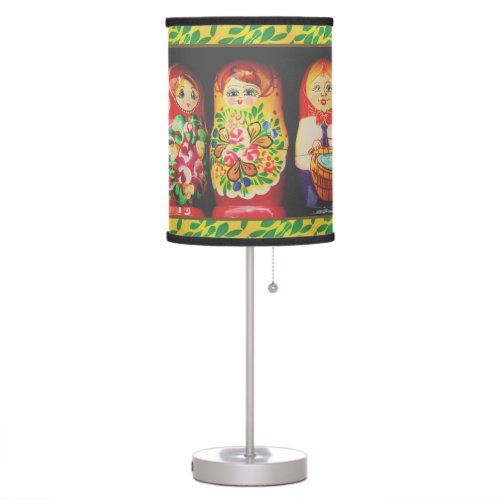 Colorful Matryoshka Dolls Table Lamp