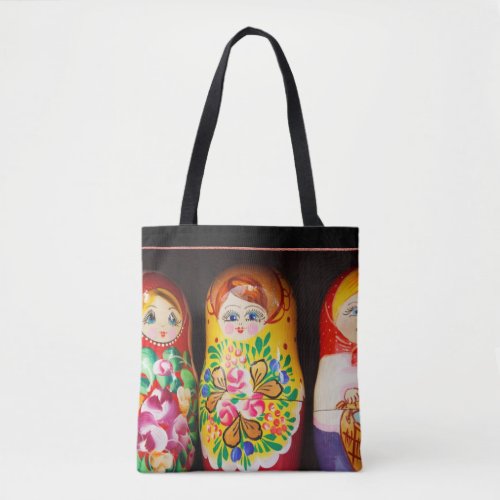 Colorful Matryoshka Dolls Tote Bag