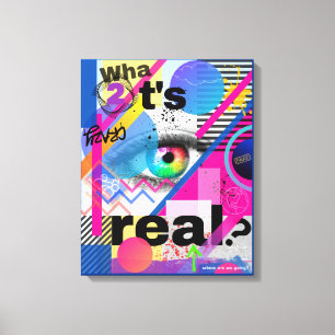 Colorful Maximalist Art Stretched Canvas Print