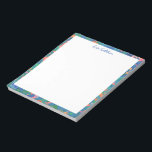 Colorful Maximalist Boho Abstract Personalized Notepad<br><div class="desc">Wild and loud maximalism pattern of trendy boho abstract shapes in blue,  green,  yellow,   and orange.</div>