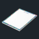 Colorful Maximalist Boho Abstract Personalized Notepad<br><div class="desc">Wild and loud maximalism pattern of trendy boho abstract shapes in blue,  green,  yellow,   and orange.</div>