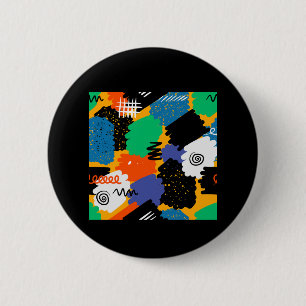 Colorful Maximalist Design Button