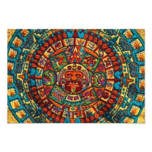 Colorful Mayan Calendar Photo Print