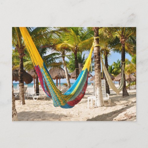 Colorful Mayan Hammock Cozumel Mexico Postcard