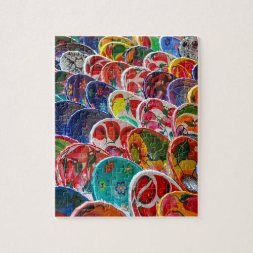 Colorful Mayan Mexican Bowls Jigsaw Puzzle