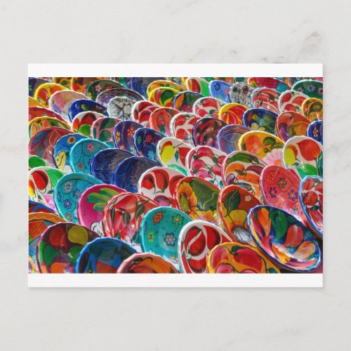 Colorful Mayan Mexican Bowls Postcard