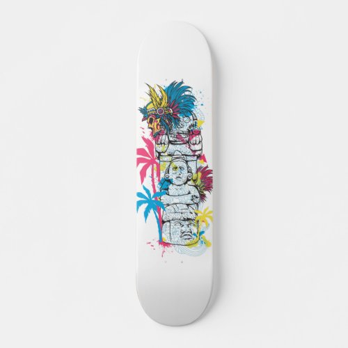 Colorful Mayan Skateboard