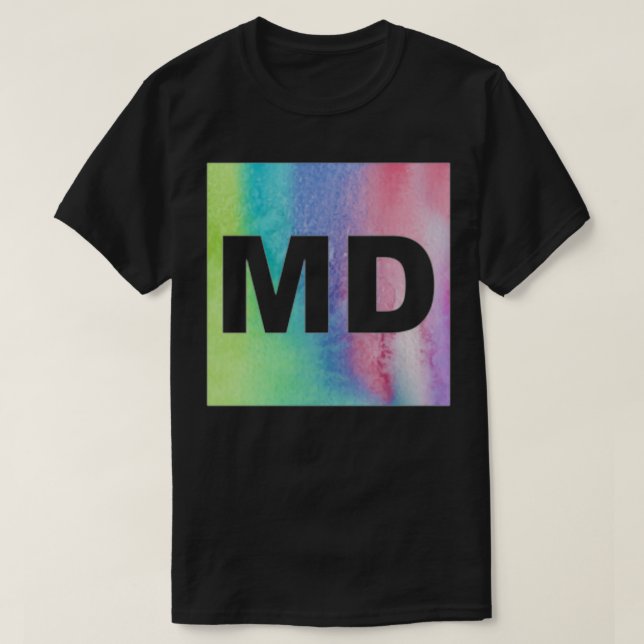 Colorful MD Print T-Shirt (Design Front)