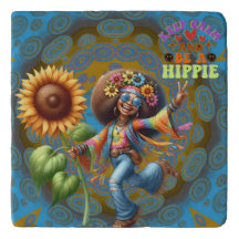 Colorful-Me Hippie Chic Keep Calm Trivet