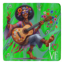 Colorful-Me Hippie Chic LOVE Trivet
