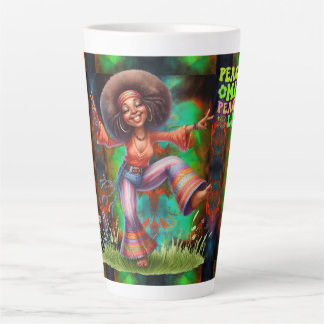 Colorful-Me Hippie Chick Peaceful Life Latte Mug