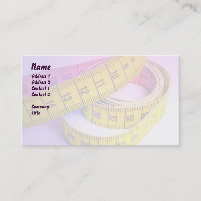 Colorful measuring tape business card (Front)