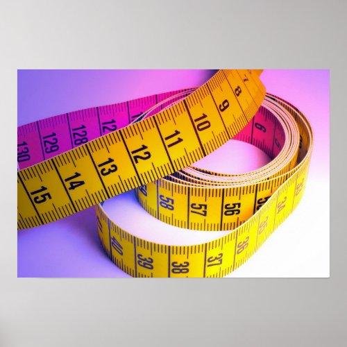 Colorful measuring tape poster