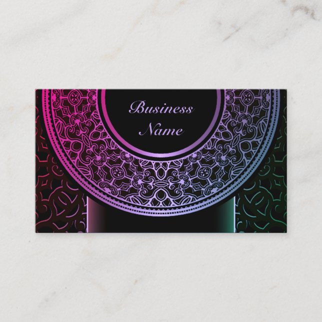 Colorful Medallion Business Card 3 (Front)