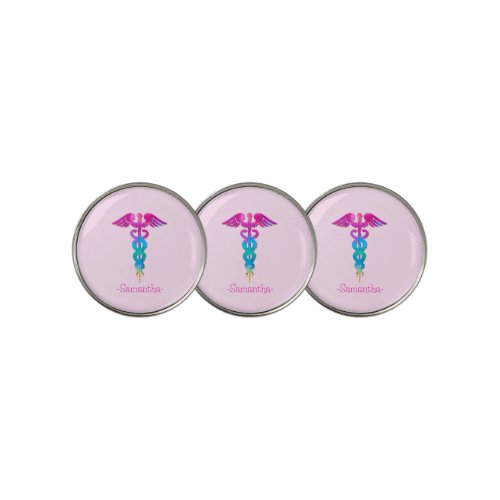 Colorful Medical Sign Golf Ball Marker