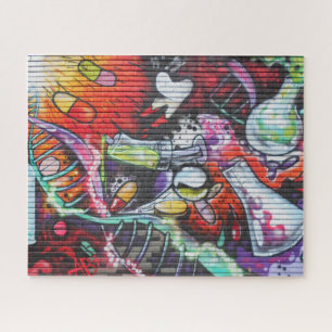 Colorful Medical Theme Graffiti Jigsaw Puzzle