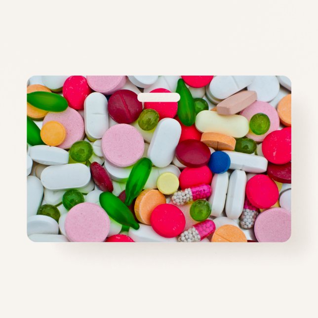 Colorful medicine Pills Badge (Front)