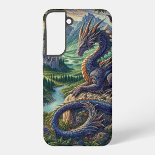 Colorful, Medieval Dragon castle Samsung Galaxy S22+ Case
