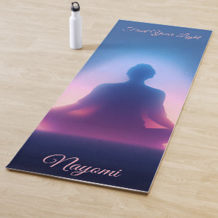 Colorful Meditating Aura Namaste Yoga Mat