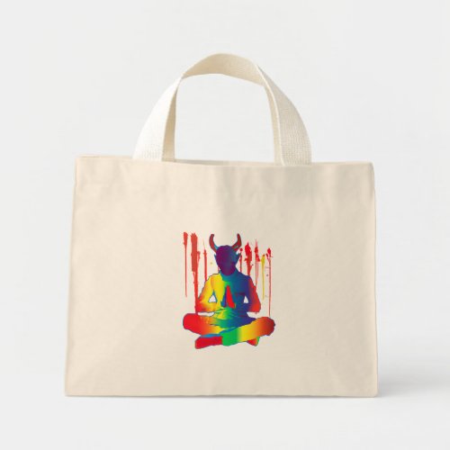  Colorful meditation image Mini Tote Bag