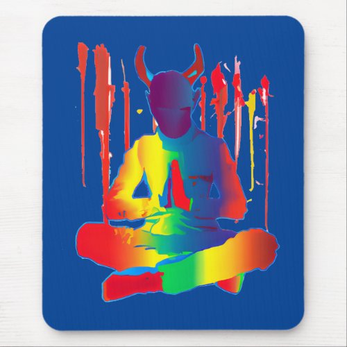  Colorful meditation image Mouse Pad