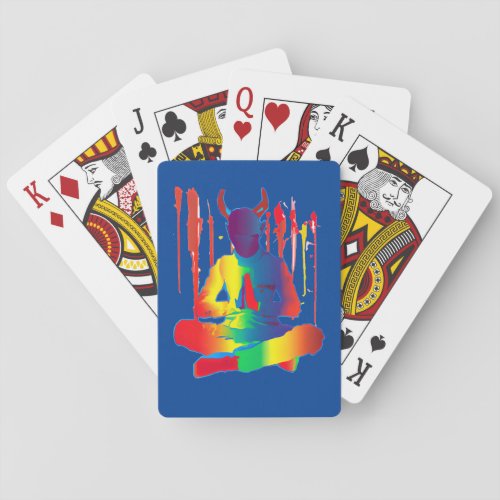  Colorful meditation image   Poker Cards