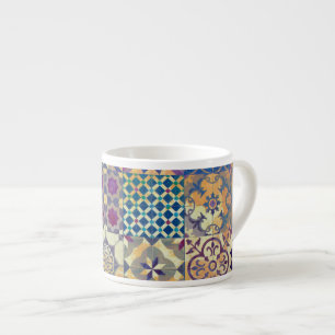 Colorful Mediterranean & Aegean traditional tiles Espresso Cup