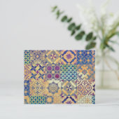 Colorful Mediterranean & Aegean traditional tiles Postcard (Standing Front)