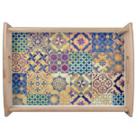 Colorful Mediterranean &amp; Aegean Traditional Tiles Serving Tray at Zazzle