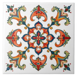 Colorful,Mediterranean,mosaic, Ceramic Tile