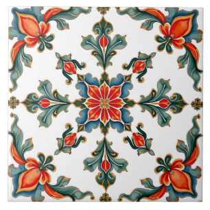 Colorful,Mediterranean,Scandinavian,mosaic, Ceramic Tile