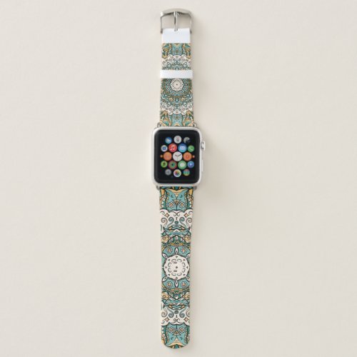 Colorful Mehndi Tile Seamless Tracery Apple Watch Band