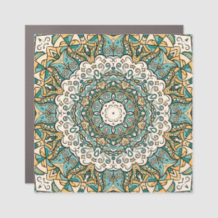 Colorful Mehndi Tile Seamless Tracery Car Magnet