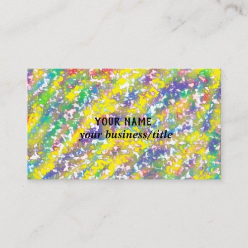 Colorful Melted Crayons Background Fun Business Card